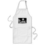 FULL MOON CLOUDS BLACK AND WHITE APRON