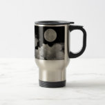 FULL MOON CLOUDS BLACK AND WHITE COFFEE MUG