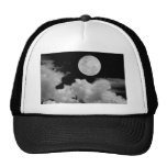 FULL MOON CLOUDS BLACK AND WHITE MESH HAT