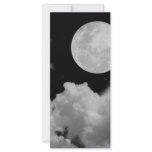 FULL MOON CLOUDS BLACK AND WHITE CUSTOM RACK CARDS