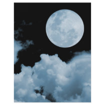 FULL MOON CLOUDS BLUE flyers by VoXeeD FULL MOON CLOUDS BLUE flyers