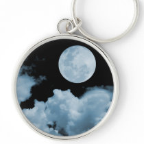 FULL MOON CLOUDS BLUE KEY CHAINS