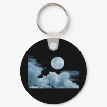 FULL MOON CLOUDS BLUE keychains by VoXeeD FULL MOON CLOUDS BLUE keychains