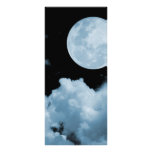 FULL MOON CLOUDS BLUE RACK CARD TEMPLATE