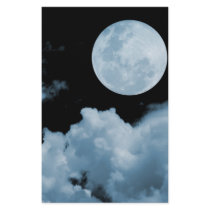 FULL MOON CLOUDS BLUE STATIONERY DESIGN