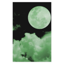 FULL MOON CLOUDS GREEN stationery by VoXeeD FULL MOON CLOUDS GREEN stationery