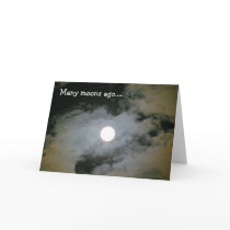 Full Moon Clouds Nature Humorous Birthday Card