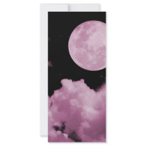 FULL MOON CLOUDS PINK rack cards by VoXeeD FULL MOON CLOUDS PINK rack cards