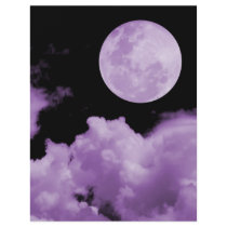 FULL MOON CLOUDS PURPLE FLYER DESIGN