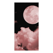 FULL MOON CLOUDS RED PHOTO CARD TEMPLATE