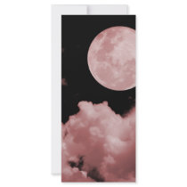 FULL MOON CLOUDS RED CUSTOMIZED RACK CARD