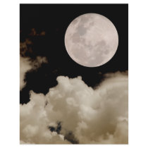 FULL MOON CLOUDS SEPIA FULL COLOR FLYER