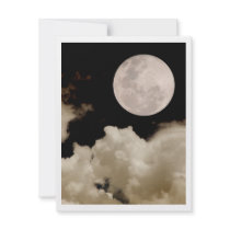 FULL MOON CLOUDS SEPIA invitations by VoXeeD FULL MOON CLOUDS SEPIA invitations