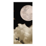 FULL MOON CLOUDS SEPIA PERSONALIZED RACK CARD