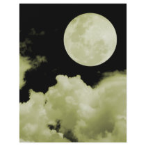 FULL MOON CLOUDS YELLOW FLYER DESIGN