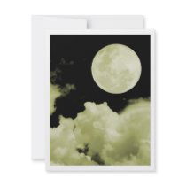 FULL MOON CLOUDS YELLOW CUSTOM INVITE