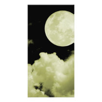 FULL MOON CLOUDS YELLOW PHOTO CARD