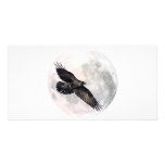 Full Moon Crow Picture Card