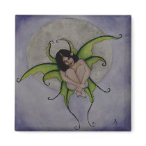 Full Moon Fairy Square Magnet