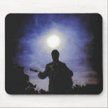 Full Moon & Guitar Silhouette mousepads