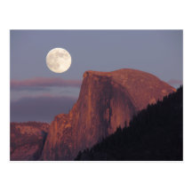 Full Moon Half Dome Postcard