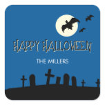 Full Moon Halloween Gift Tag Stickers stickers
