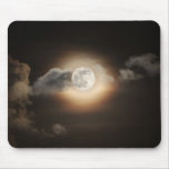 Full Moon in Cloudy Night Mouse Pads
