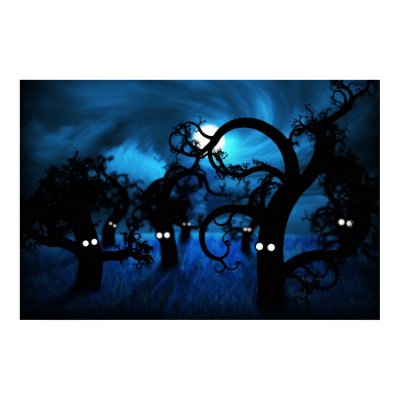Full Moon in The Midnight Forest Posters by vladstudio