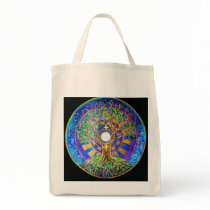 Full Moon Mandala Tote Bag