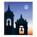 Full Moon Over Church Towers posters by ElainePlesser Full Moon Over Church Towers posters