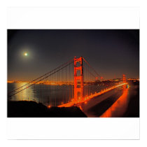 full moon over golden gate posters by fotosonik full moon over golden gate posters