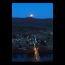 Full Moon over Sunderland and Connecticut River posters