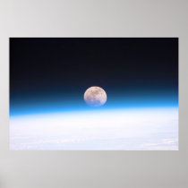 Full Moon partially obscured by atmosphere Poster