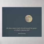 Full Moon Poster Robert Browning Quote