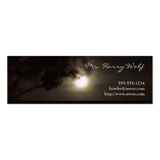 Full moon profile card business card