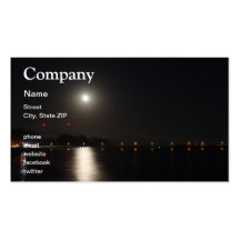 Full Moon Rise Business Card Templates