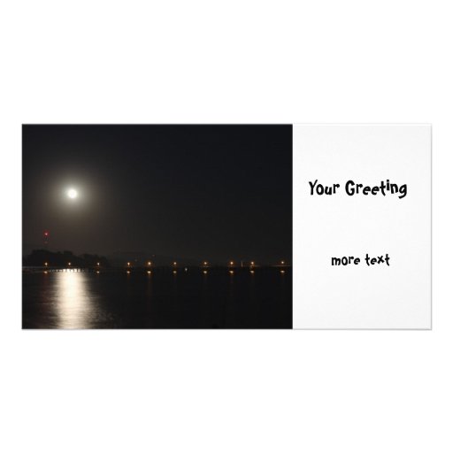 Full Moon Rise Photo Card Template