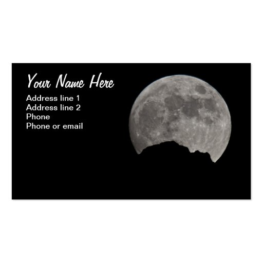 FULL MOON RISING #1 BUSINESS CARD (front side)