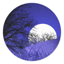 Full Moon Round Sticker