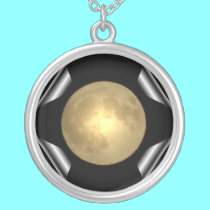 "Full Moon" Sterling Silver Necklace by Artists4God "Full Moon" Sterling Silver Necklace