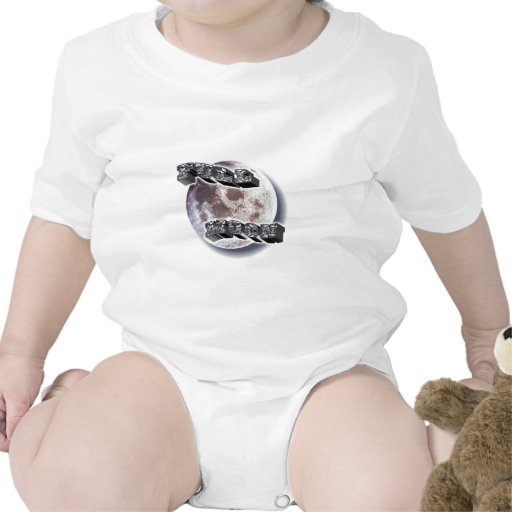 Full Moon Telescope Baby Bodysuits