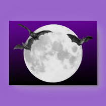 Full Moon with Bats A6 Invitation Envelope envelopes