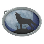 Full Moon Wolf Belt Buckle