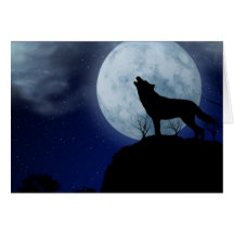 Full Moon Wolf Cards