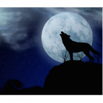Full Moon Wolf Photo Cutouts