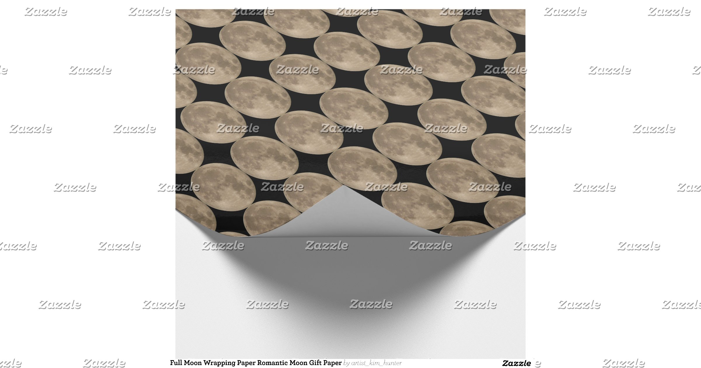 Full Moon Wrapping Paper Romantic Moon Gift Paper | Zazzle