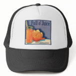 Full o' Juice Vintage Orange Growers Advertisement hats