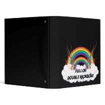FULL-ON DOUBLE RAINBOW VINYL BINDERS
