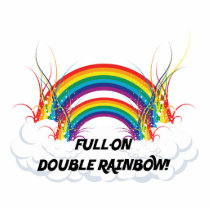 FULL-ON DOUBLE RAINBOW PHOTO CUTOUT