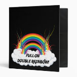 FULL-ON DOUBLE RAINBOW VINYL BINDERS